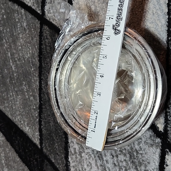 3-PIECE STAINLESS STEEL METALLIC RED NESTING BOWLS W/ LIDS NWOT - Picture 12 of 13